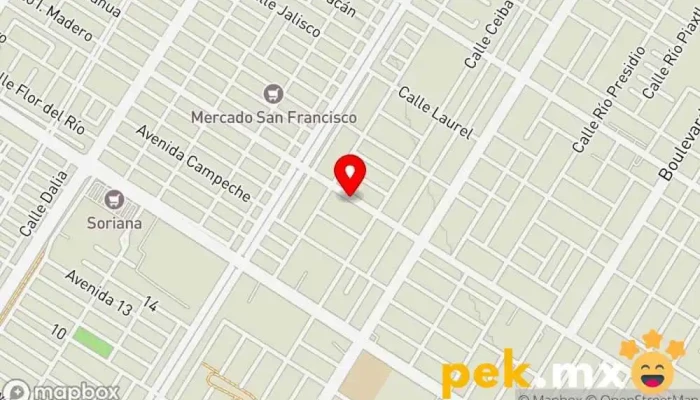 mapa de Eléctrica Tarín Tienda de electricidad en Los Mochis