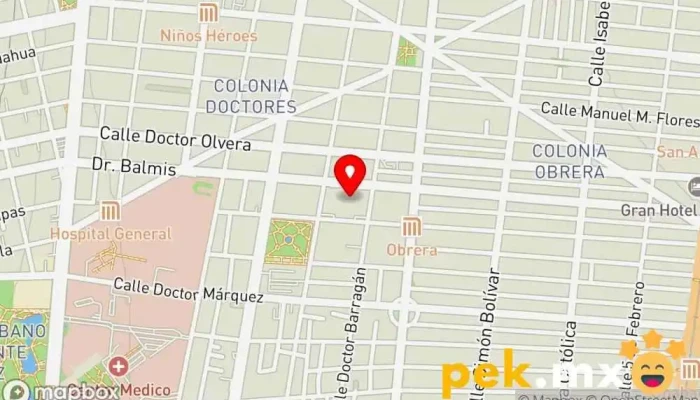 mapa de Electrica Terán Electricista en Cuauhtémoc, Ciudad de México