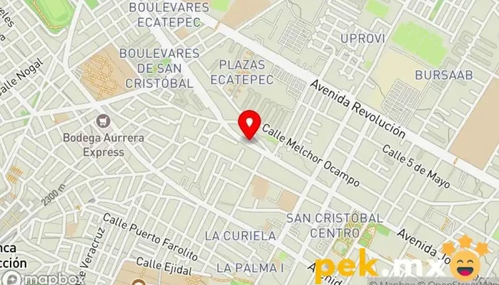 mapa de Eléctrica Tesla Electricista en Ecatepec de Morelos