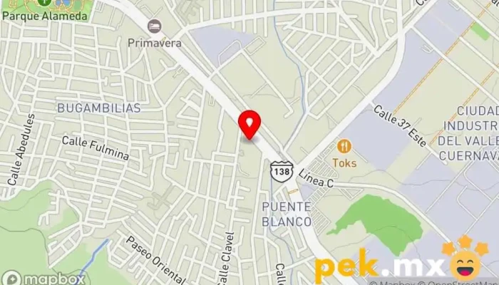 mapa de ELECTRICIDAD AVANZADA DE MÉXICO Servicio de instalación eléctrica en Jiutepec