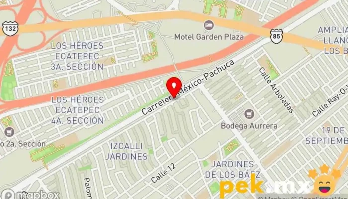 mapa de Electricidad Comercial y Residencial  en Ecatepec de Morelos