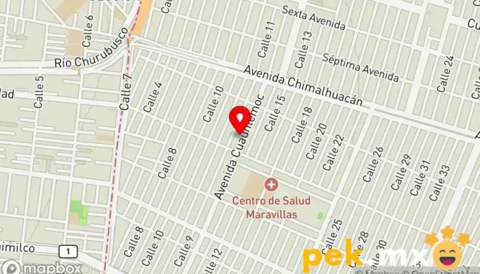 mapa de ELECTRICIDAD INDUSTRIAL CUAUHTEMOC Tienda de electricidad en Cdad. Nezahualcóyotl