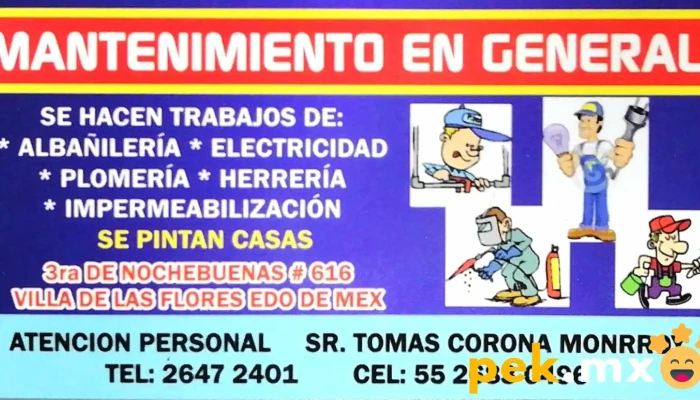 Electricidad Plomeria Impermeabilizacion Pintura Albanileria Mantenimiento General Del Propietario - San Francisco Coacalco