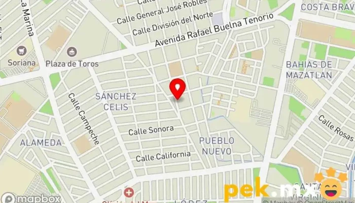 mapa de ELECTRICIDAD Y REFRIGERACIÓN Servicio de reparación de electrodomésticos, Electricista en Mazatlán