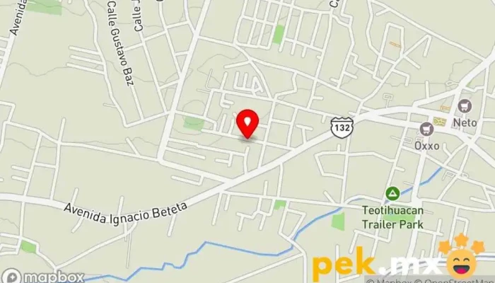 mapa de Electrico El Paso Servicio de reparación de sistemas eléctricos para automóviles en Teotihuacán de Arista