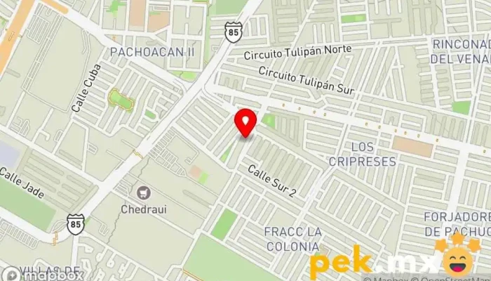 mapa de Eléctrico Sánchez Electricista en Pachuca de Soto