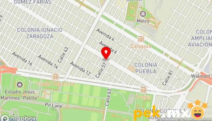 mapa de ELECTRICO UENO Electricista en Venustiano Carranza, Ciudad de México