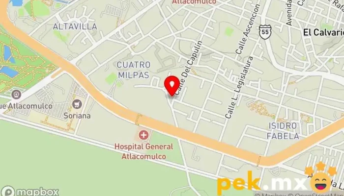 mapa de ELECTRIFICACION RURAL Y SERVICIOS Electricista en Atlacomulco de Fabela