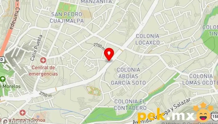 mapa de ELECTRIPLOME Electricista, Fontanero en Cuajimalpa de Morelos, Ciudad de México