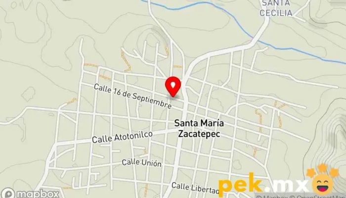 mapa de Electrónica y Refrigeración López  en Santa María Zacatepec