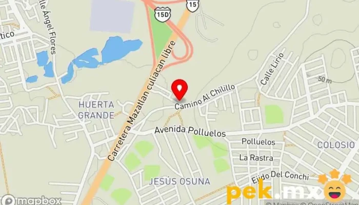 mapa de Electroobras Zavala Oficinas de empresa en Mazatlán