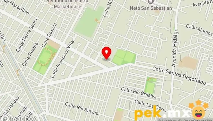mapa de ELECTROSOL S.A De C.V Oficinas de empresa en San Sebastián Chimalpa