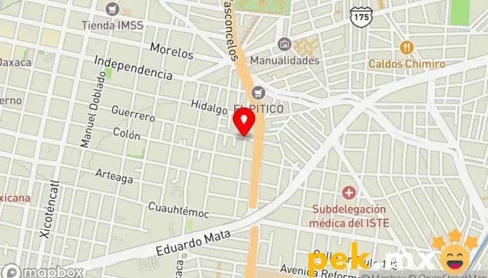 mapa de ELECTROSUR  en Oaxaca de Juárez
