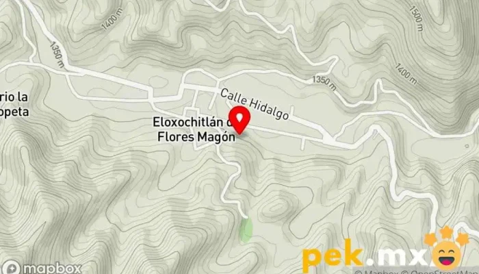 mapa de Eloxochitlán Escuela en Eloxochitlán de Flores Magón