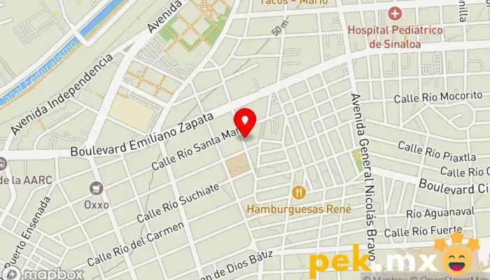 mapa de Embobinado los Pinos Electricista en Culiacán Rosales