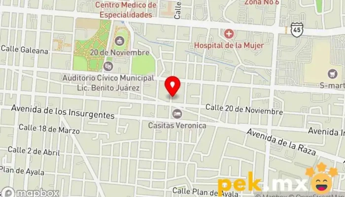 mapa de EMMSA Electricista, Tienda de electrónica en Juárez