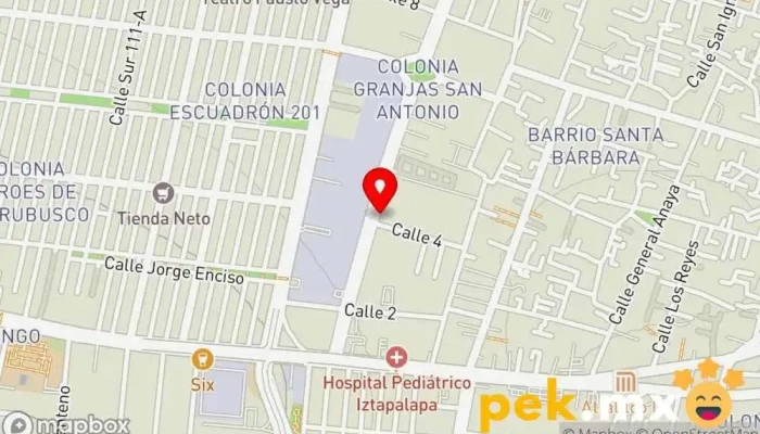 mapa de Euroeléctrica Corporativo Tienda de electricidad en Iztapalapa, Ciudad de México