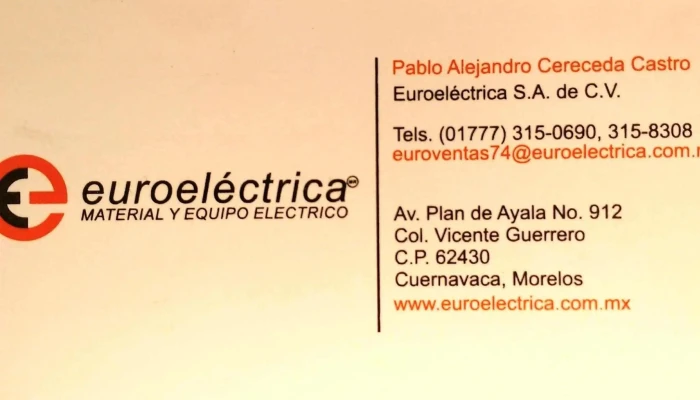 Euroelectrica Cuernavaca Catalogo - Cuernavaca