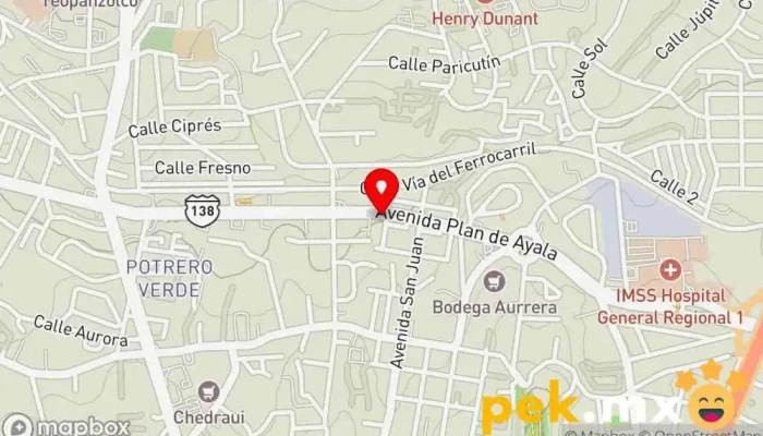 mapa de Euroeléctrica Cuernavaca Tienda de electricidad en Cuernavaca