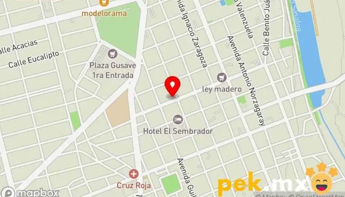 mapa de Ferreléctrica y Plomería Germán Ferretería en Guasave
