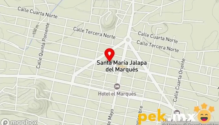mapa de Ferretería El caribe Empresa constructora en Santa María Jalapa del Marqués