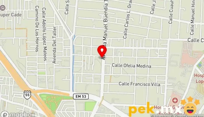 mapa de Ferretería Plomeria y Electricidad Emmanuel Ferretería, Tienda de electricidad en Santiago Miltepec