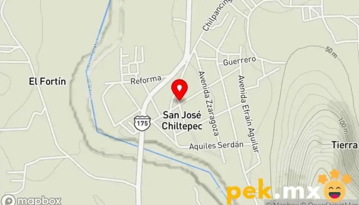 mapa de Ferreteria PVC Hidraulico Santa Clara Ferretería en San José Chiltepec