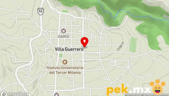 mapa de Flores Tienda de electricidad, Tienda de materiales para la construcción, Ferretería en Villa Guerrero
