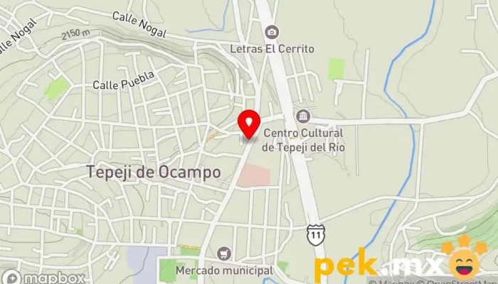 mapa de Fresno Eléctrica Tienda de herramientas, Cuarto de herramientas en Tepeji del Río de Ocampo