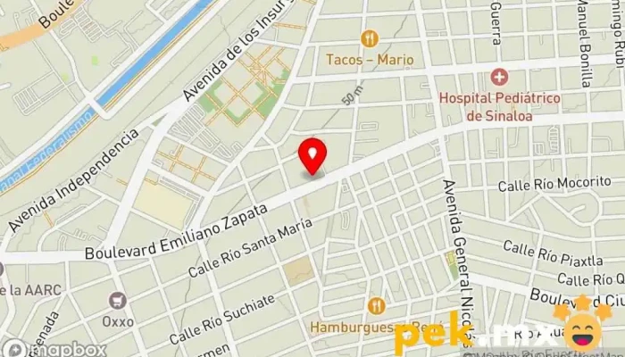 mapa de Gastelum & Gastelum Material Eléctrico (Los Pinos)  en Culiacán Rosales