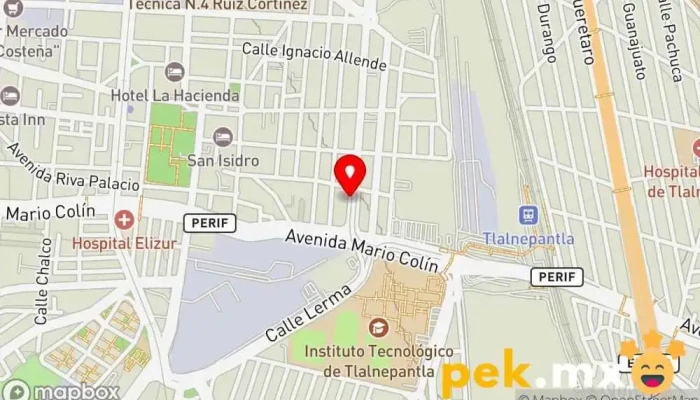 mapa de Golden Roma Tlalnepantla Institución financiera, Electricista en Tlalnepantla