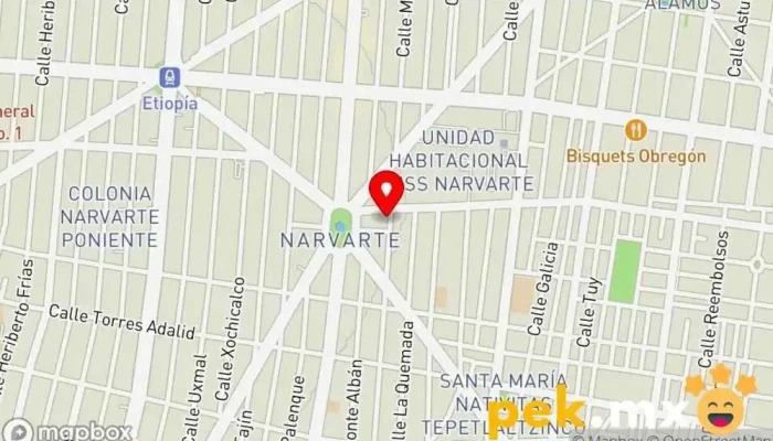 mapa de GRUPO INDUSTRIAL FROMEX S.A. DE C.V. Servicio de instalación eléctrica en Benito Juárez, Ciudad de México