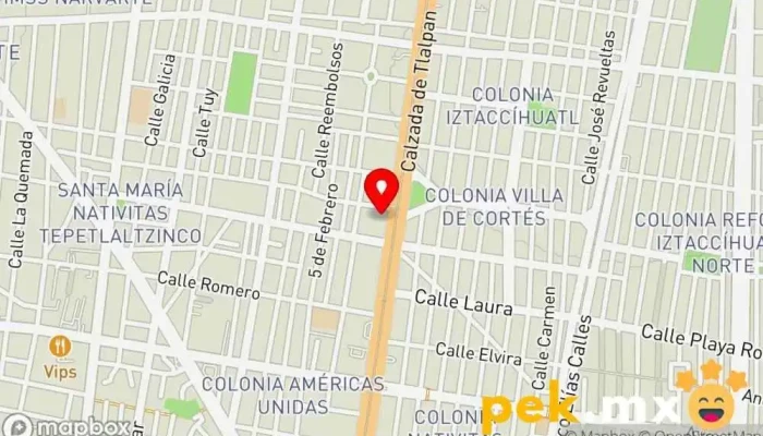 mapa de GRUPO ZYGTEC Empresa constructora, Electricista, Proveedor de sistemas de seguridad, Proveedor de servicios de telecomunicaciones en Benito Juárez, Ciudad de México