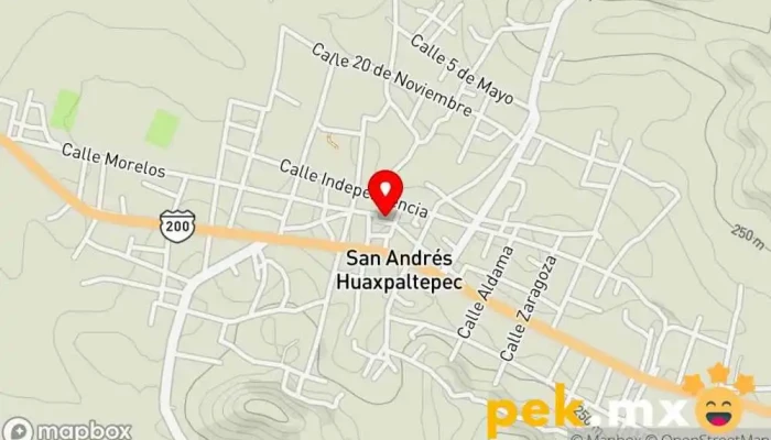 mapa de H. Ayuntamiento Municipal Huaxpaltepec Ayuntamiento de la localidad en San Andrés Huaxpaltepec