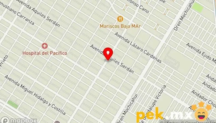mapa de HM Eléctrica Tienda de electricidad en Los Mochis