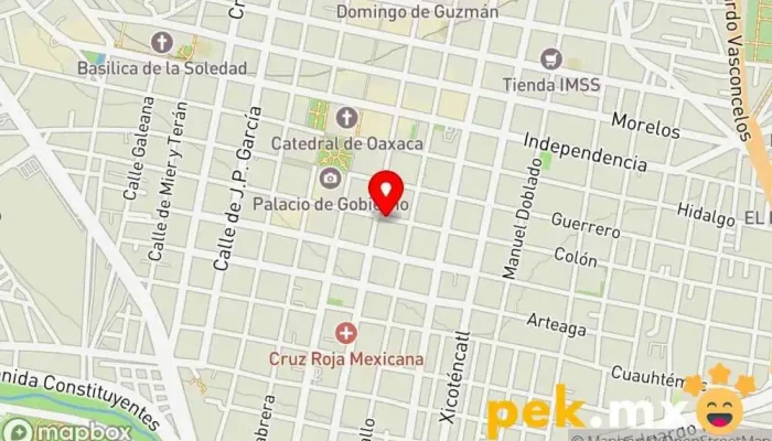 mapa de Icosa Tienda de electricidad en Oaxaca de Juárez
