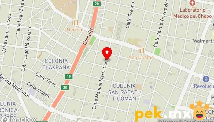 mapa de INSTALACIONES ELECTRICAS, CARLOS MARQUEZ Electricista en Cuauhtémoc, Ciudad de México