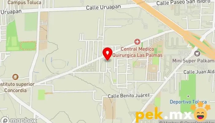 mapa de Instalaciones Eléctricas Gómez Santana Electricista en Metepec