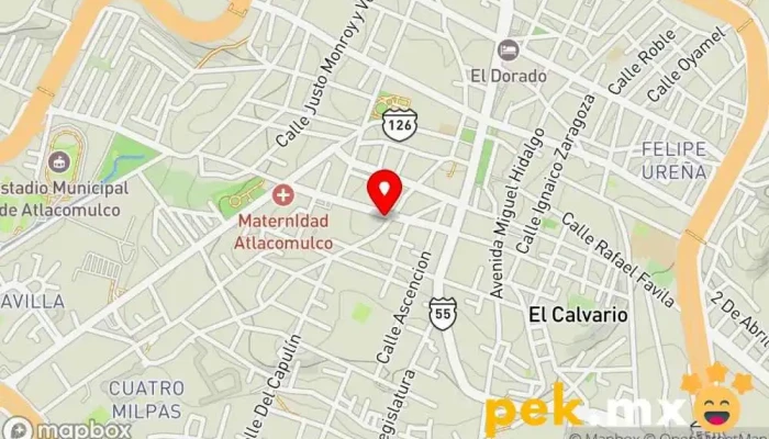 mapa de Instalaciones eléctricas, plomería y aluminios Oficinas de empresa en Atlacomulco de Fabela