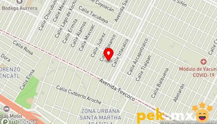 mapa de Instalaciones Eléctricas y especiales Electricista en Cdad. Nezahualcóyotl