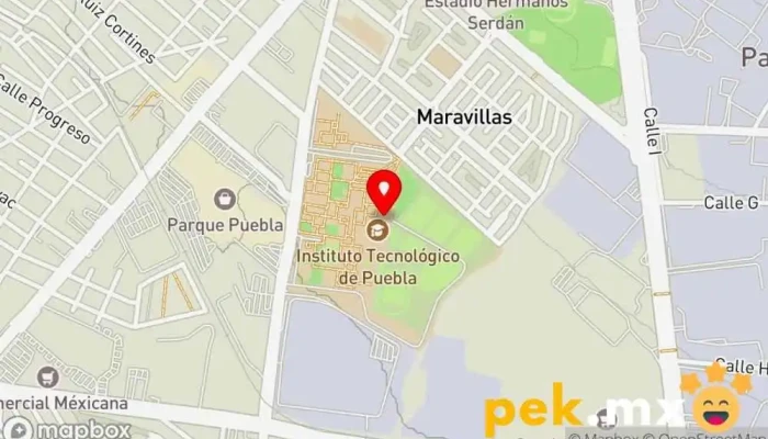mapa de Instituto Tecnológico de Puebla Universidad en Heroica Puebla de Zaragoza