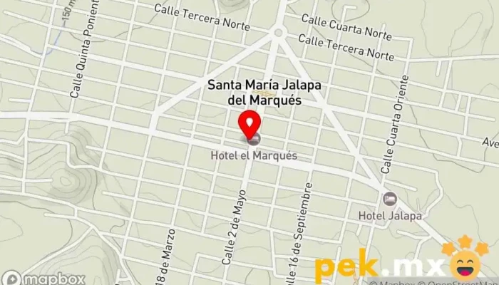 mapa de Jalapa Del Marqués Ayuntamiento de la localidad en Santa María Jalapa del Marqués