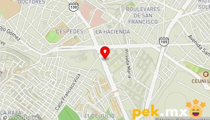 mapa de La Casa Del Electricista Electricista en Pachuca de Soto