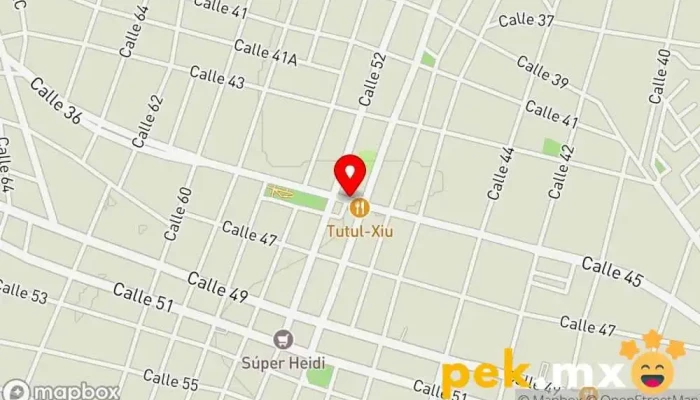 mapa de La Cerrajería de Oxkutzcab Servicio de duplicación de llaves, Cerrajero en Oxkutzcab