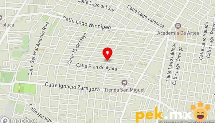 mapa de Llaves Al Minuto Cerrajero en Toluca de Lerdo