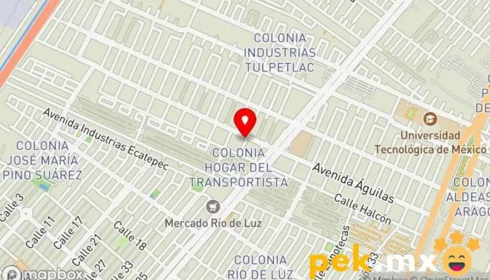 mapa de Mantenimiento Industrial NECI Electricista en Ecatepec de Morelos