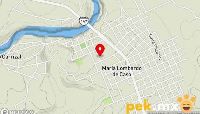 mapa de María Lombardo de Caso  en María Lombardo de Caso