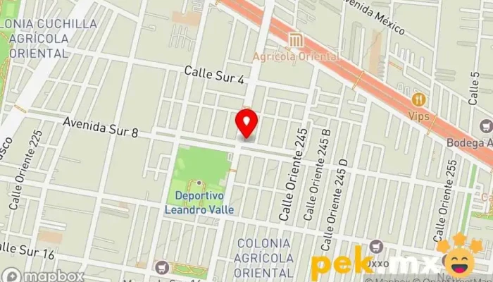 mapa de Materiales eléctricos tepetongo Servicio de comercio electrónico en Iztacalco, Ciudad de México
