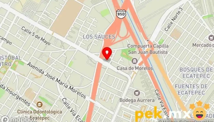 mapa de MC COMUNICACIONES Contratista de telecomunicaciones, Servicio de instalación eléctrica en Ecatepec de Morelos