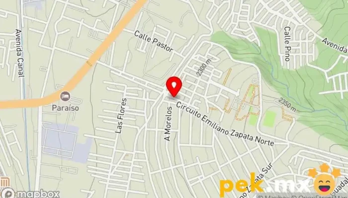 mapa de Mevi sucursal Los Reyes La Paz  en Bosques de la Magdalena